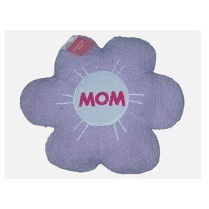 Mom Purple Flower Decorative Pillow, 14” x 14”